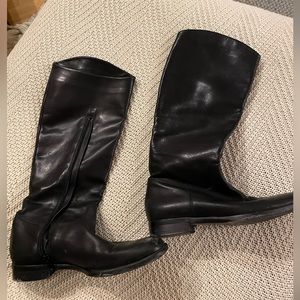 Coccinelle black leather riding boot